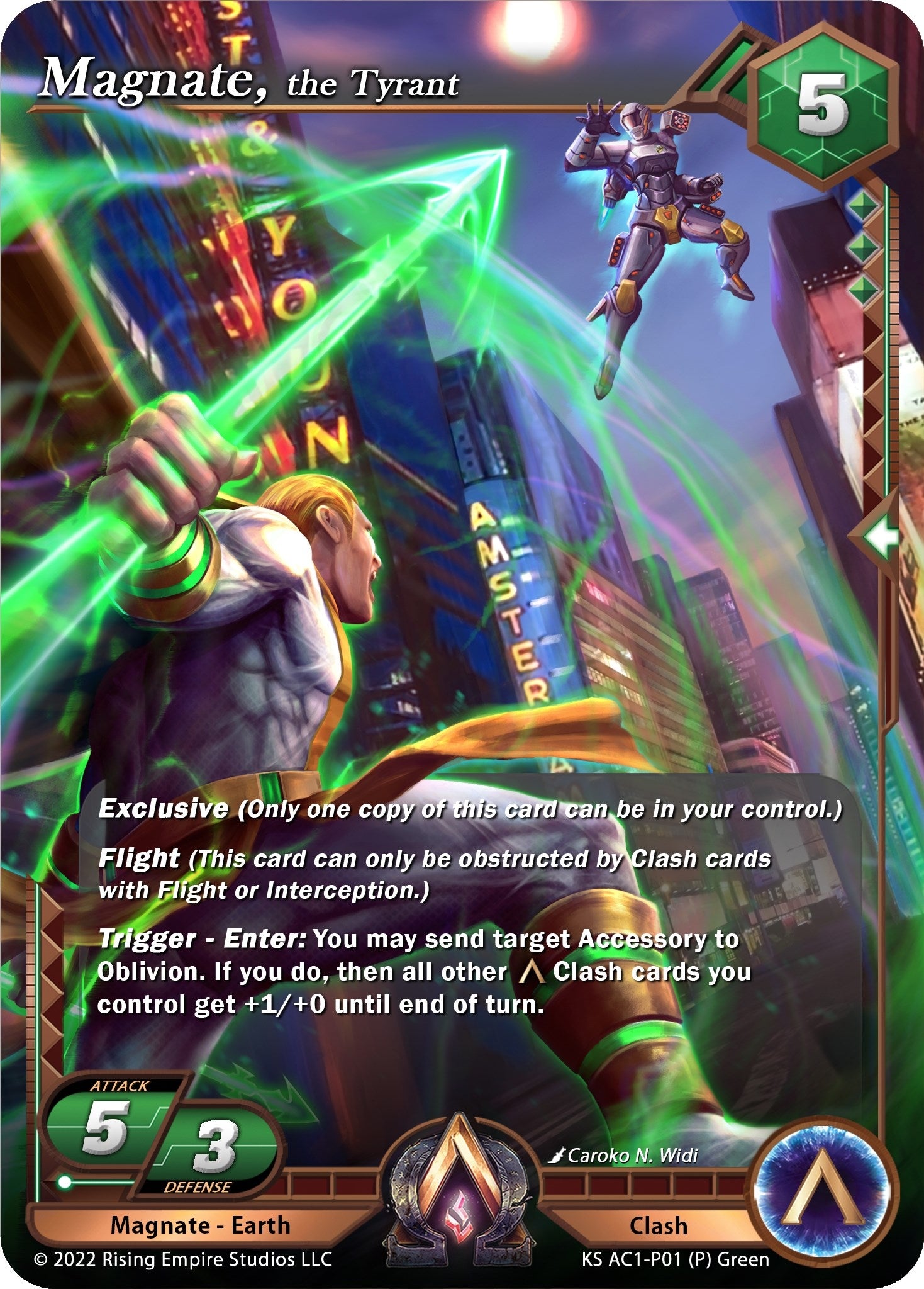 Image for Magnate, the Tyrant (KS AC1-P01) (The Awakening (Kickstarter)) - Alpha Clash