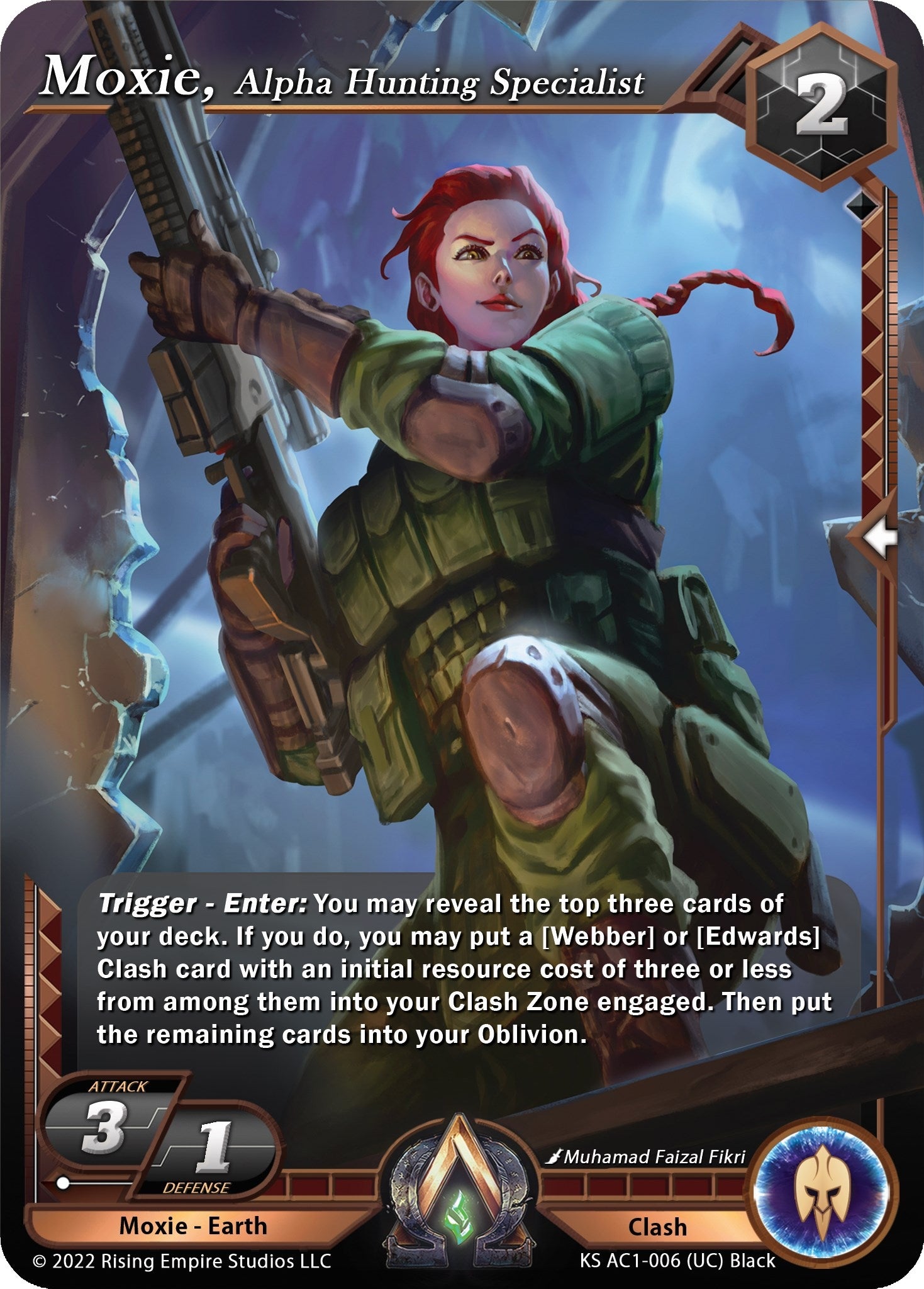 Image for Moxie, Alpha Hunting Specialist (KS AC1-006) (The Awakening (Kickstarter)) - Alpha Clash