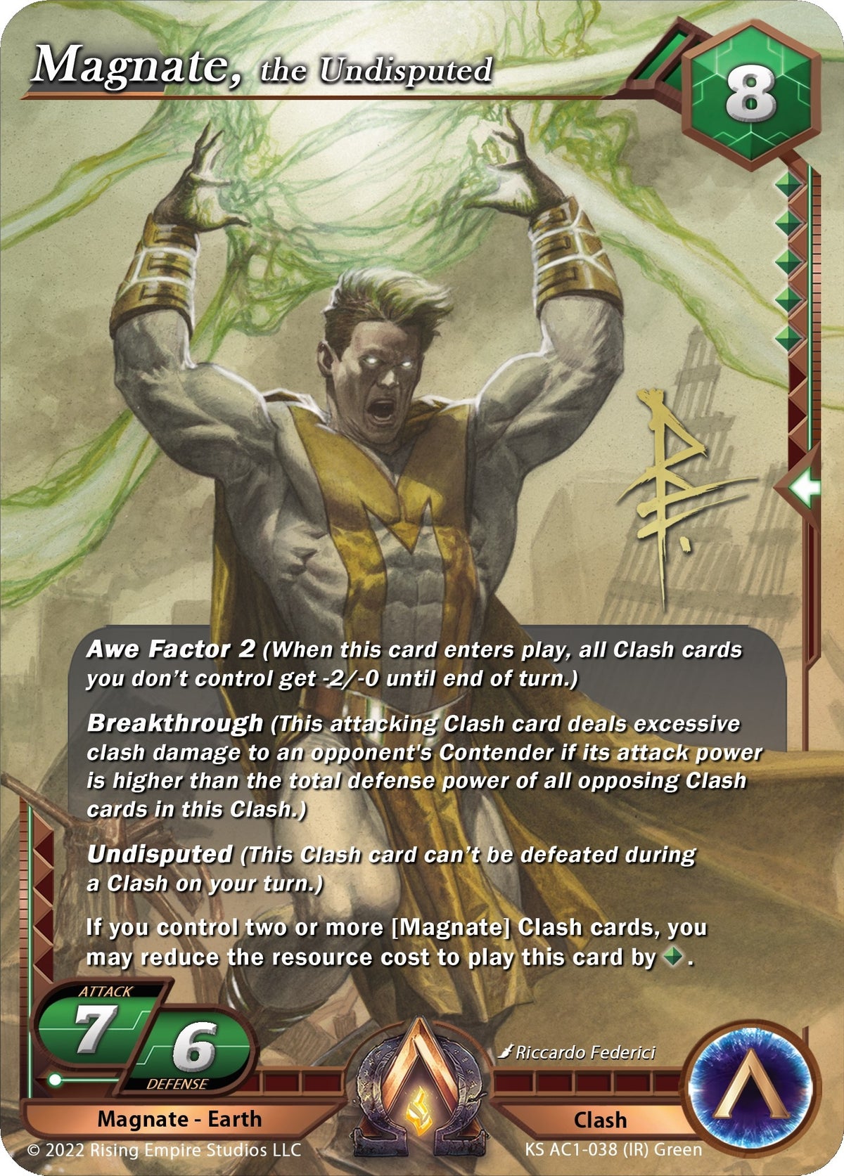 Image for Magnate, the Undisputed (Iconic Rare) (KS AC1-038) (The Awakening (Kickstarter)) - Alpha Clash