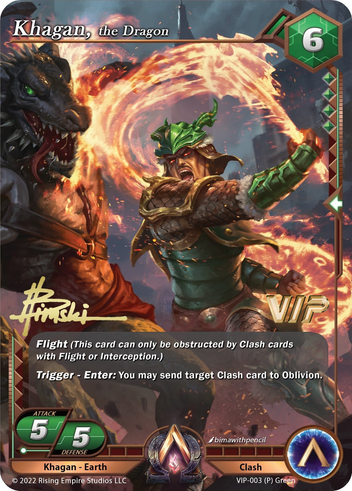 Khagan, the Dragon VIP Promo (VIP-003) (The Awakening (Kickstarter))