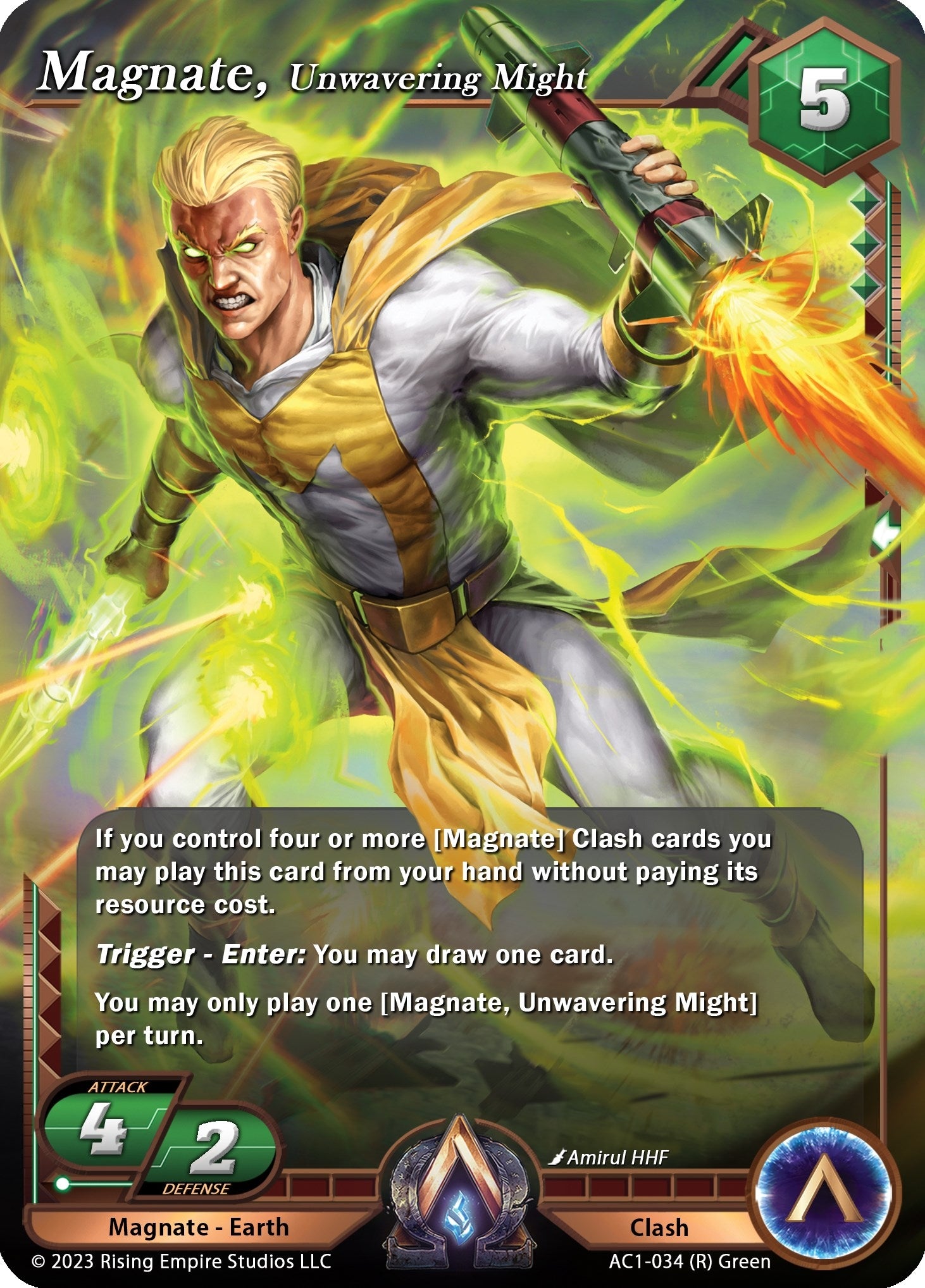 Image for Magnate, Unwavering might (AC1-034) (The Awakening) - Alpha Clash
