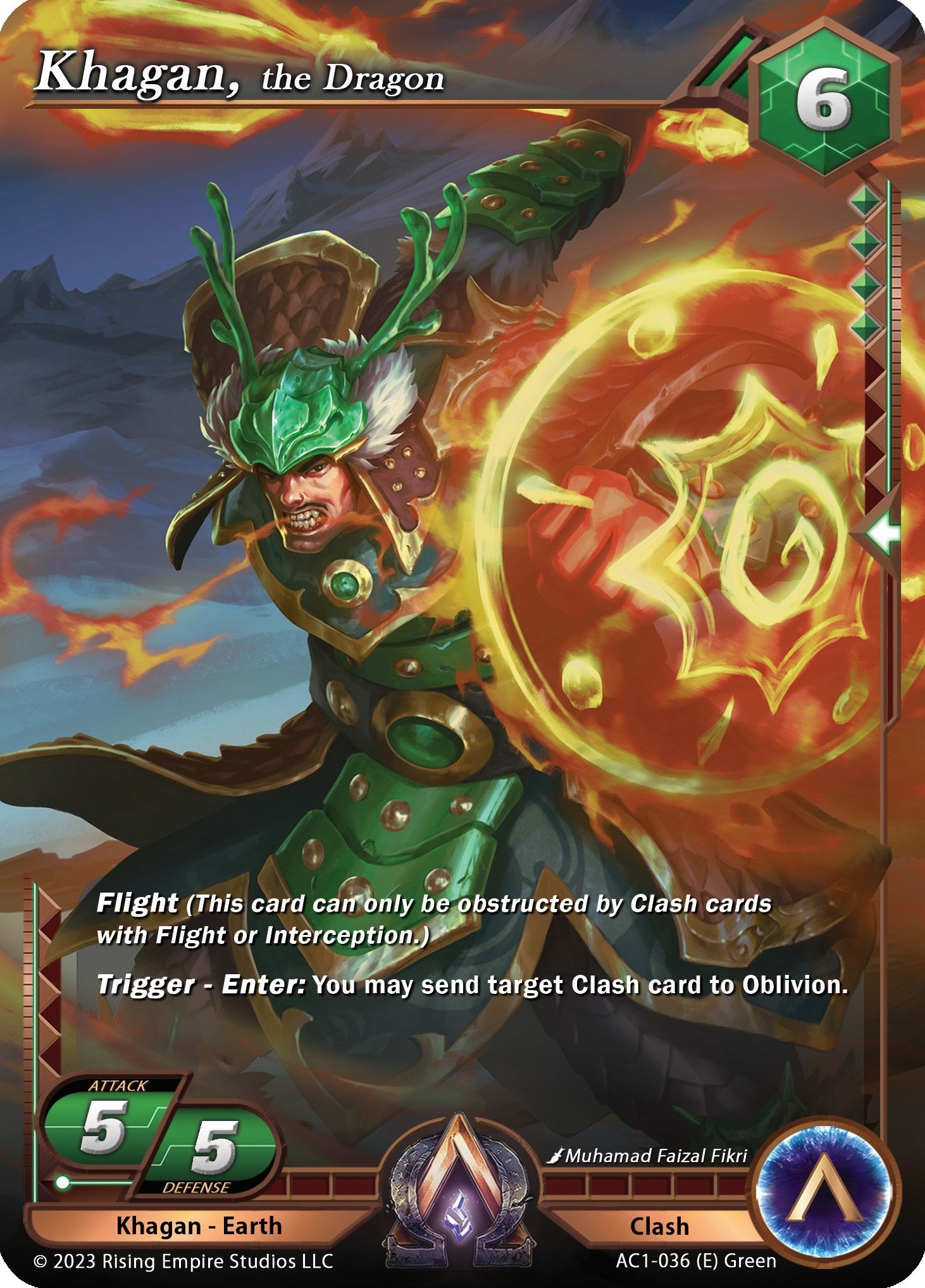 Image for Khagan, the Dragon (AC1-036) (The Awakening) - Alpha Clash