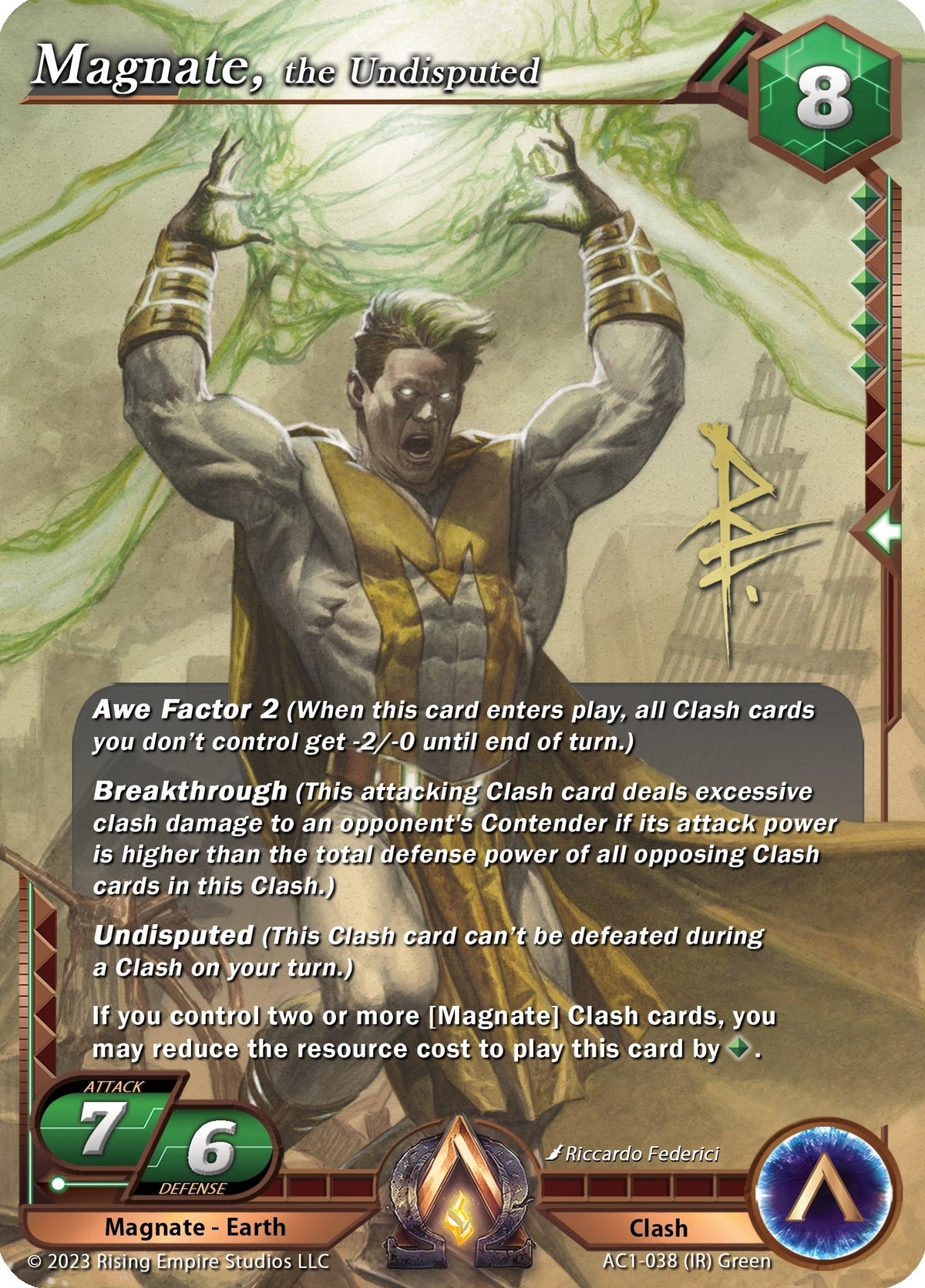 Image for Magnate, the Undisputed (Iconic Rare) (AC1-038) (The Awakening) - Alpha Clash