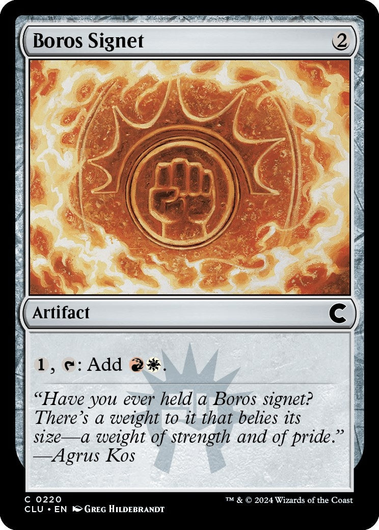 Image for Boros Signet (220) (Ravnica: Clue Edition) - Magic: The Gathering