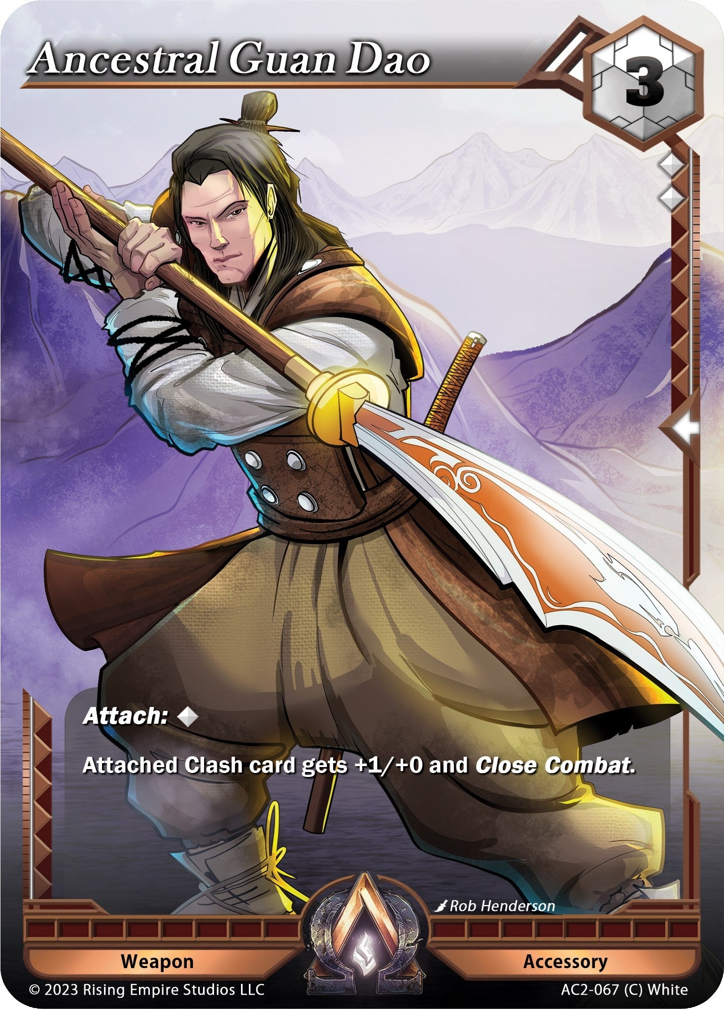 Image for Ancestral Guan Dao (AC2-067) (Clashgrounds) - Alpha Clash