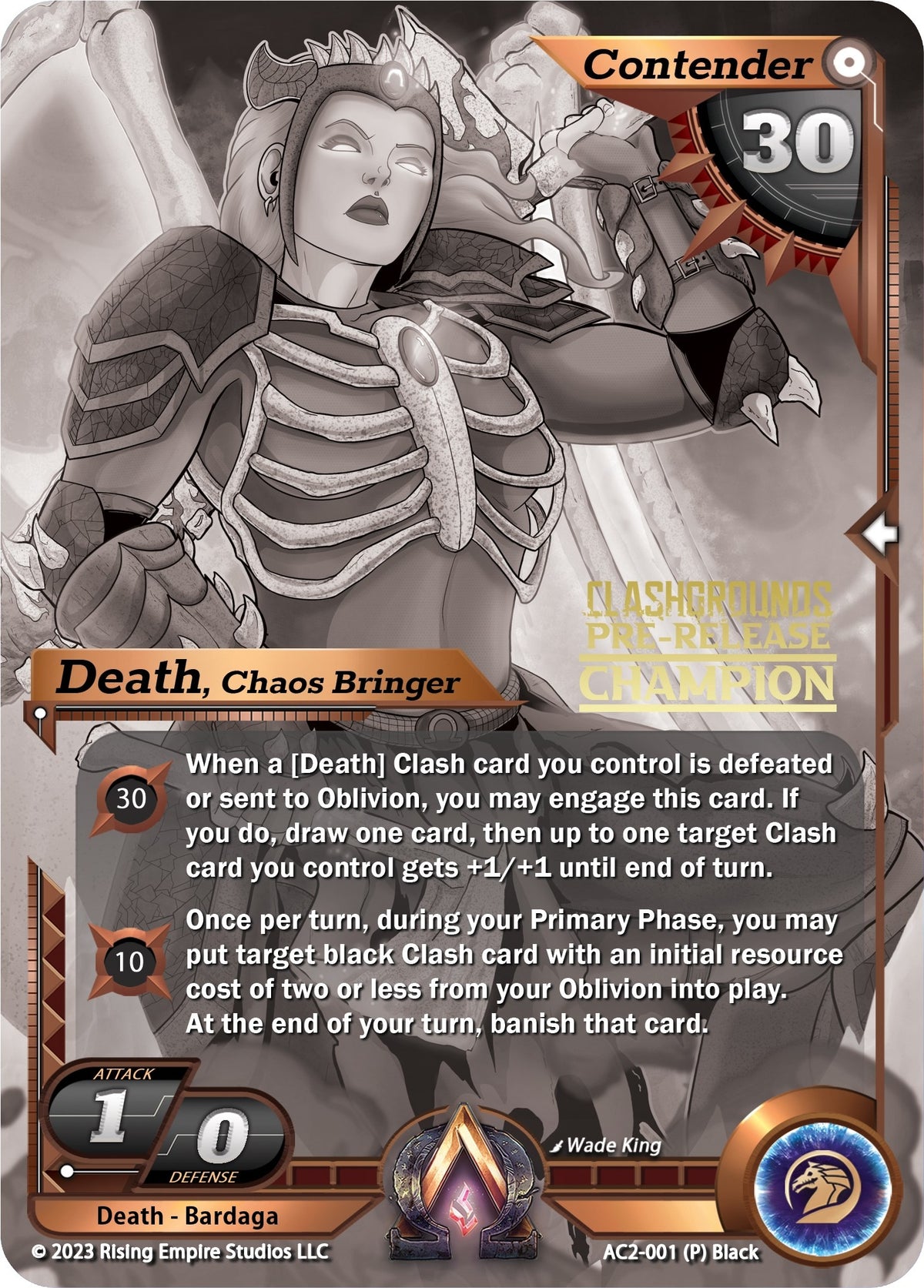 Image for Death, Chaos Bringer (Pre-Release Champion) (AC2-001) (Clashgrounds) - Alpha Clash