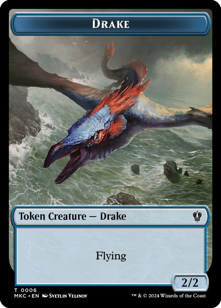 Image for Drake // Koma's Coil Double-Sided Token (6 // 7) (Murders at Karlov Manor) - Magic: The Gathering
