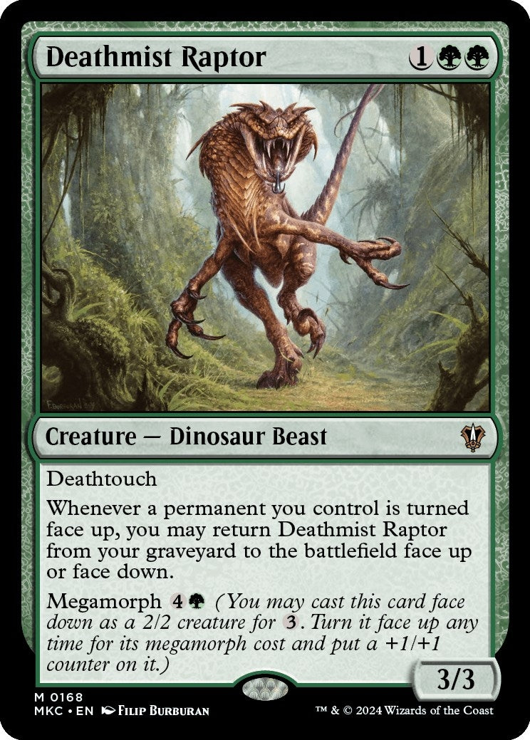 Image for Deathmist Raptor (168) (Murders at Karlov Manor) - Magic: The Gathering
