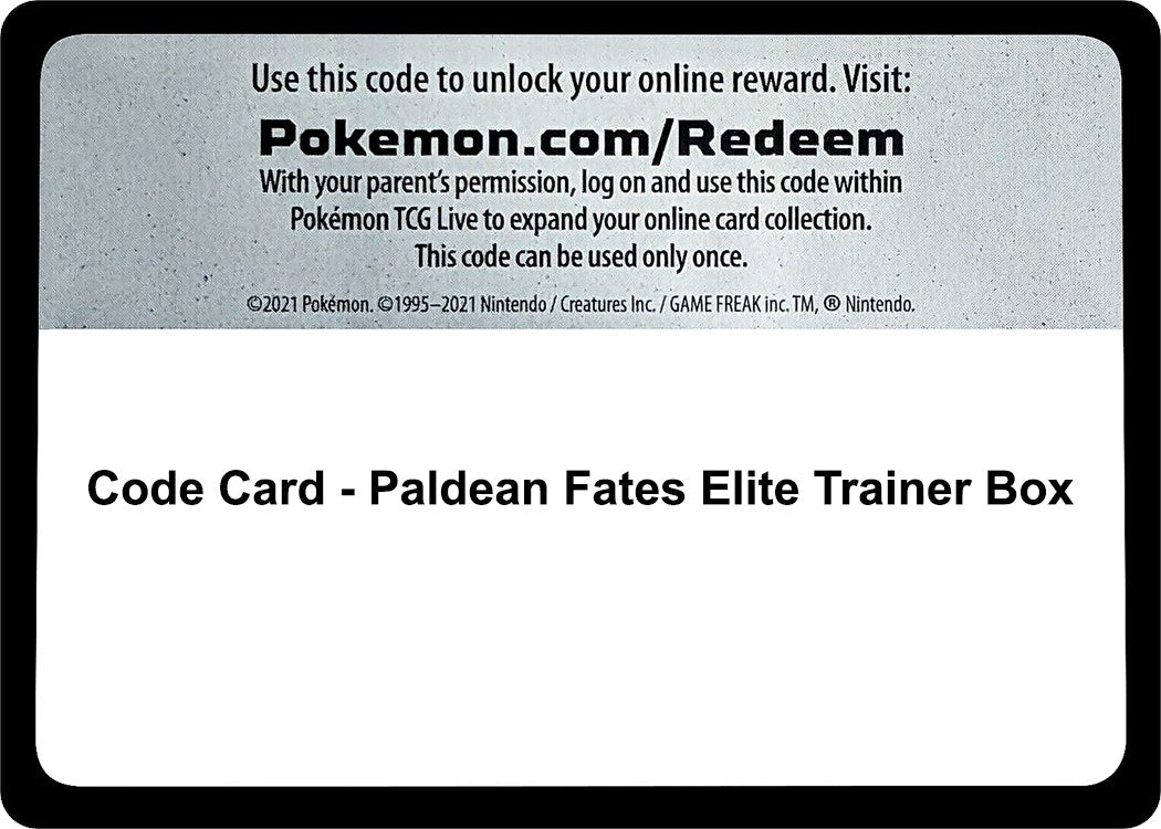 Image for Code Card - Paldean Fates Elite Trainer Box (PAF) - Pokemon
