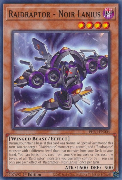 Image for Raidraptor - Noir Lanius (PHNI-EN004) (PHNI) - YuGiOh