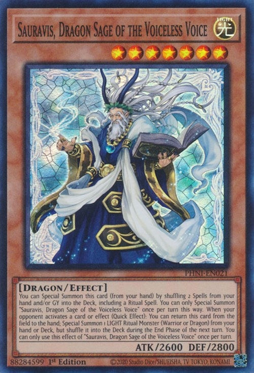 Image for Sauravis, Dragon Sage of the Voiceless Voice (PHNI-EN021) (PHNI) - YuGiOh