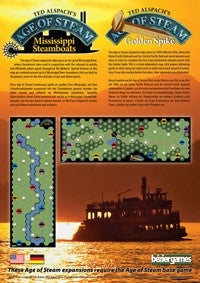Image for Age of Steam Expansion: Mississippi Steamboats & Golden Spike - Boardgames