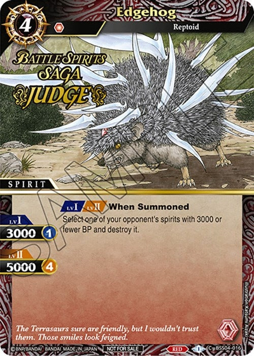 Image for Edgehog (Judge Pack Vol. 4) (BSS04-016) (Launch & Event Promos) - Battle Spirits Saga
