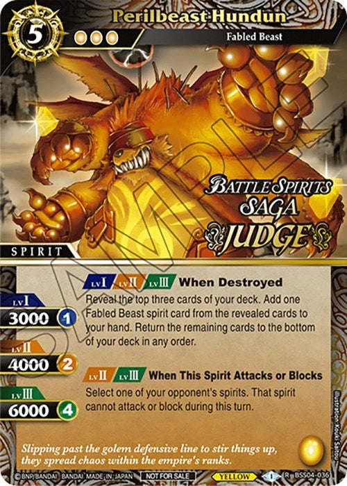 Image for Perilbeast Hundun (Judge Pack Vol. 4) (BSS04-036) (Launch & Event Promos) - Battle Spirits Saga