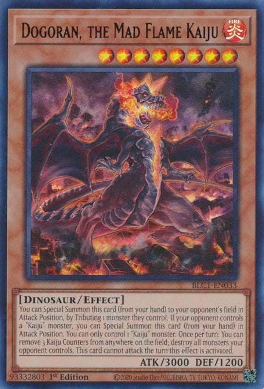 Image for Dogoran, the Mad Flame Kaiju (BLC1-EN033) (BLC1) - YuGiOh