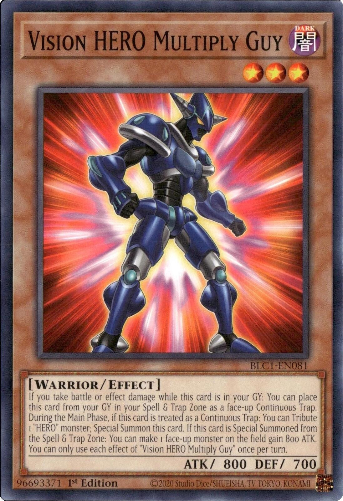 Image for Vision HERO Multiply Guy (BLC1-EN081) (BLC1) - YuGiOh