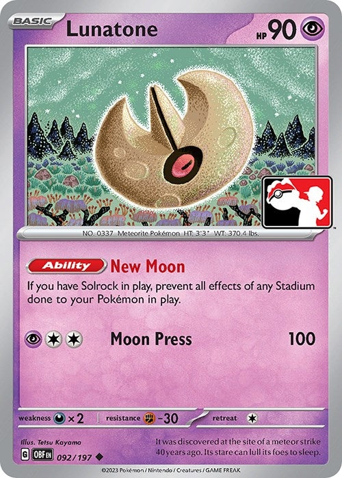 Image for Lunatone (092/197) - Pokemon