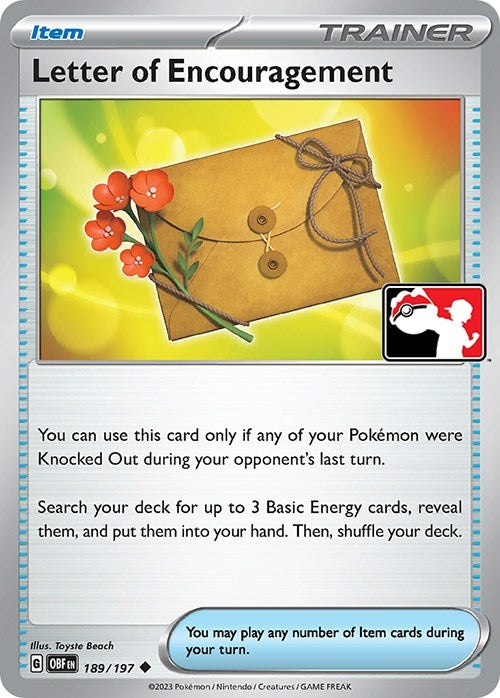 Image for Letter of Encouragement (189/197) - Pokemon