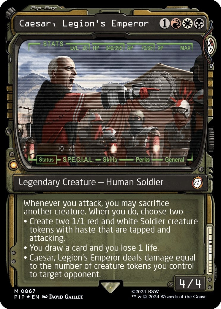 Image for Caesar, Legion's Emperor (Showcase) (Surge Foil) (867) (Universes Beyond: Fallout) - Magic: The Gathering