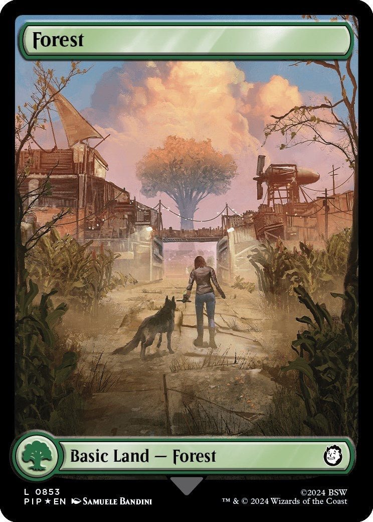 Image for Forest (0853) (Surge Foil) (853) (Universes Beyond: Fallout) - Magic: The Gathering
