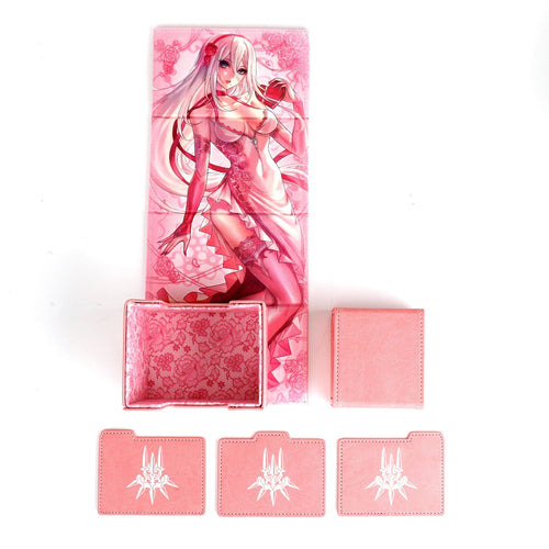 Image for 2B MINE Faux Leather Deck Box with Magnetic Dice Tray (YoRHart) (Pink) - Deck Boxes