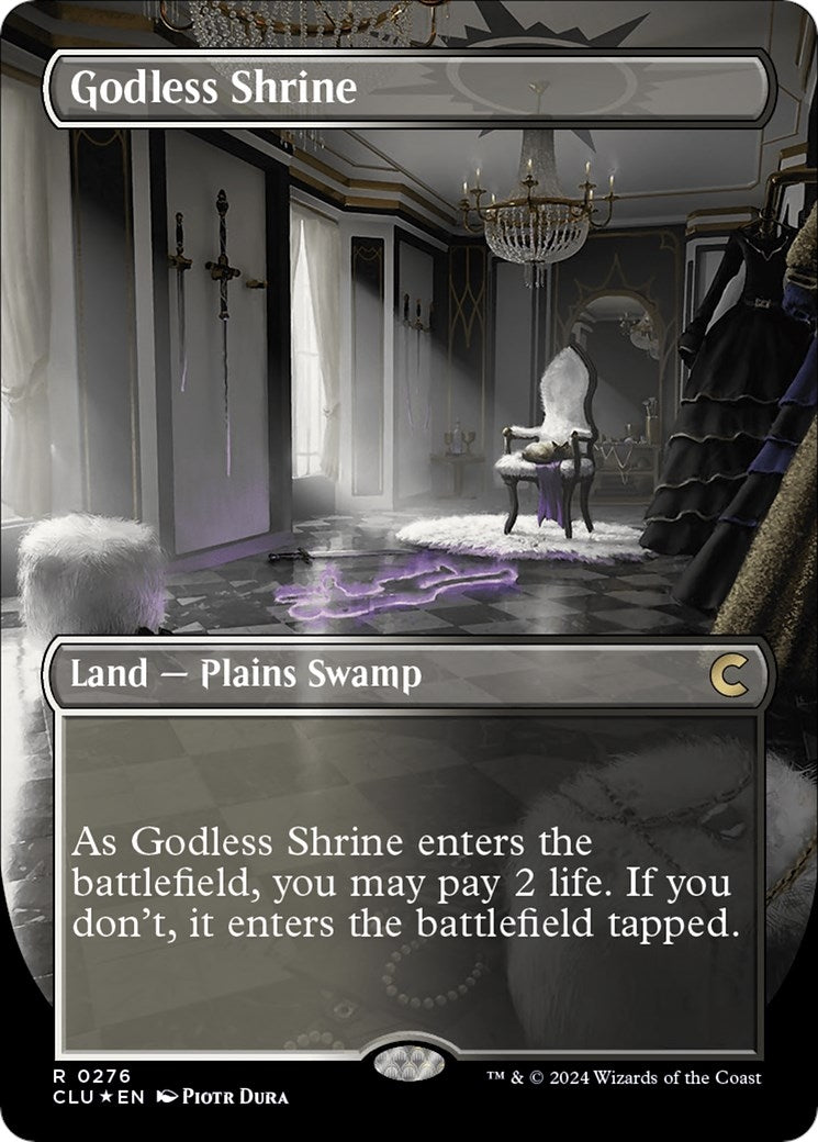 Image for Godless Shrine (Borderless) (276) (Ravnica: Clue Edition) - Magic: The Gathering