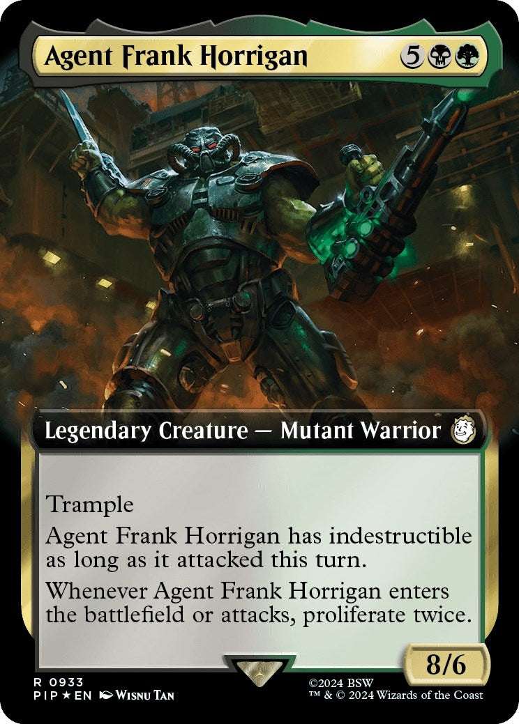 Image for Agent Frank Horrigan (Extended Art) (Surge Foil) (933) (Universes Beyond: Fallout) - Magic: The Gathering