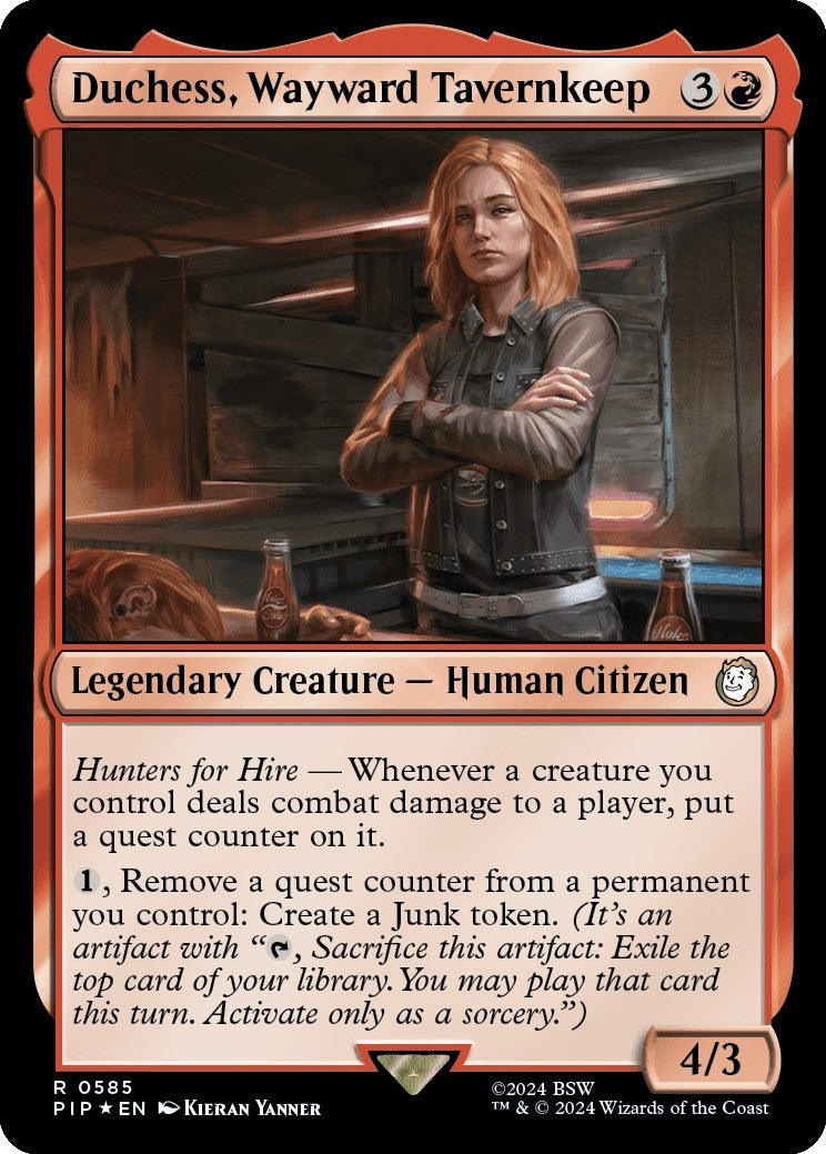 Image for Duchess, Wayward Tavernkeep (Surge Foil) (585) (Universes Beyond: Fallout) - Magic: The Gathering