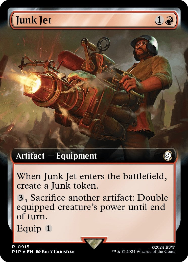 Image for Junk Jet (Extended Art) (Surge Foil) (915) (Universes Beyond: Fallout) - Magic: The Gathering