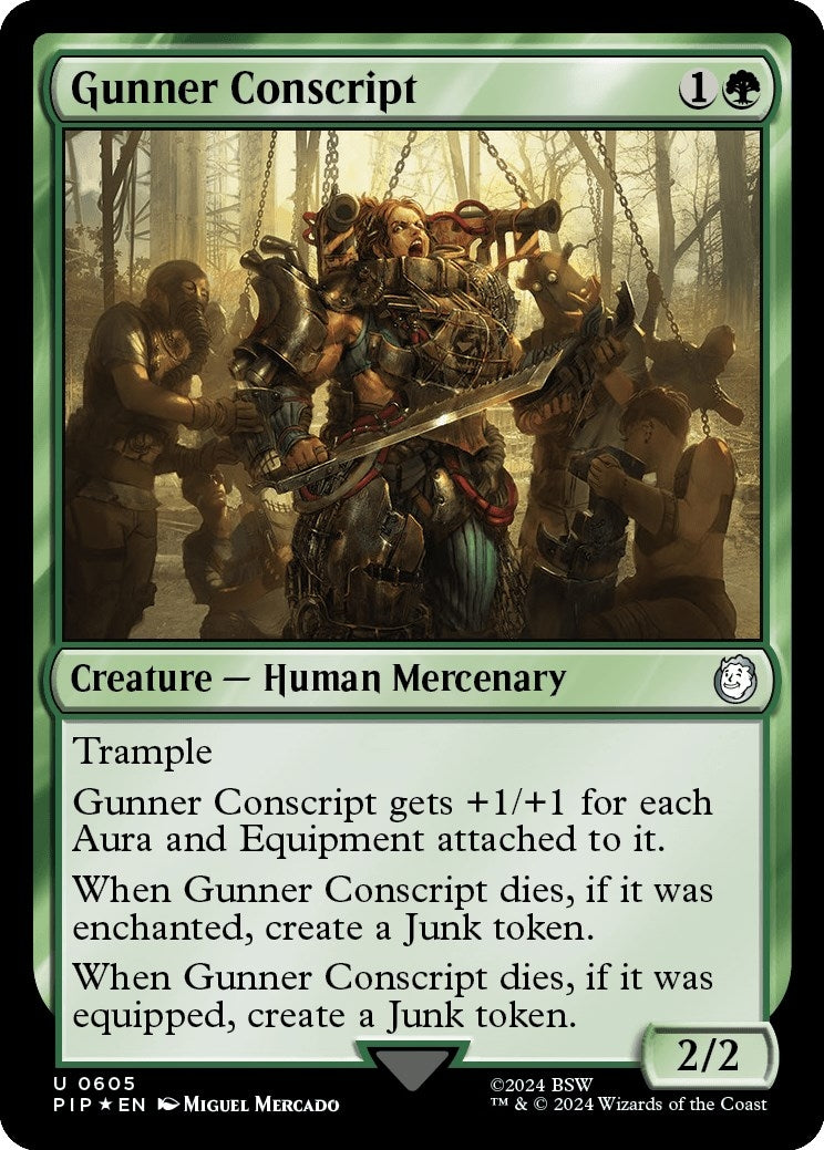Image for Gunner Conscript (Surge Foil) (605) (Universes Beyond: Fallout) - Magic: The Gathering