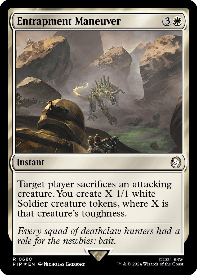 Image for Entrapment Maneuver (Surge Foil) (688) (Universes Beyond: Fallout) - Magic: The Gathering