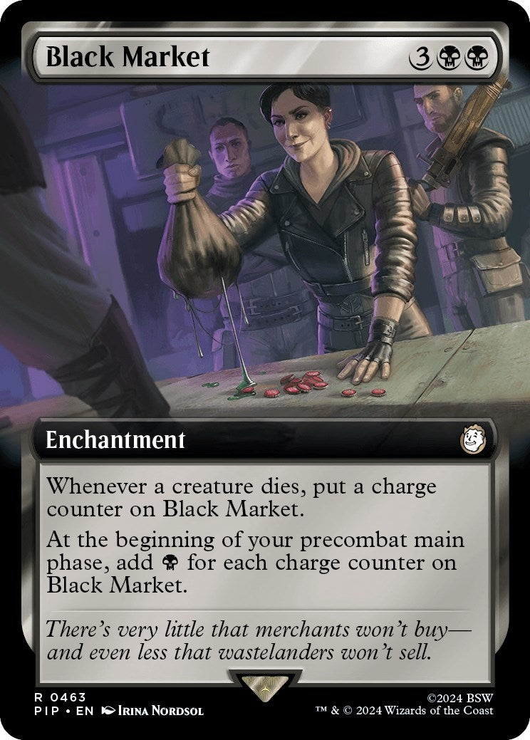 Image for Black Market (Extended Art) (463) (Universes Beyond: Fallout) - Magic: The Gathering