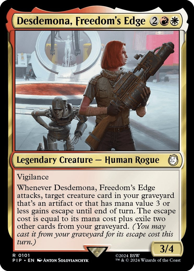 Image for Desdemona, Freedom's Edge (101) (Universes Beyond: Fallout) - Magic: The Gathering