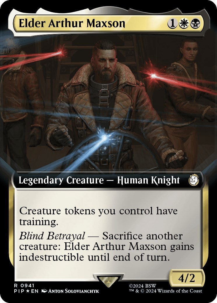 Image for Elder Arthur Maxson (Extended Art) (Surge Foil) (941) (Universes Beyond: Fallout) - Magic: The Gathering