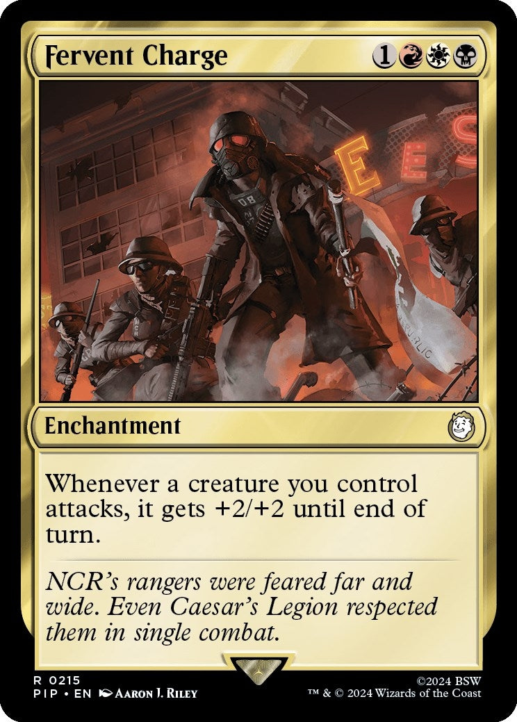 Image for Fervent Charge (215) (Universes Beyond: Fallout) - Magic: The Gathering
