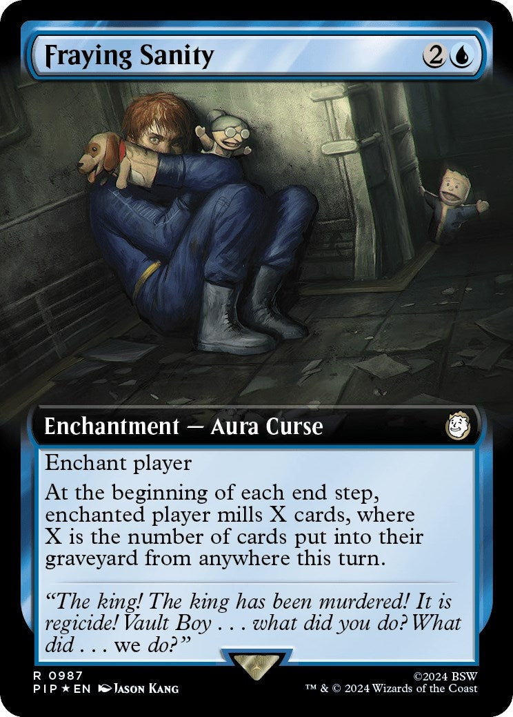 Image for Fraying Sanity (Extended Art) (Surge Foil) (987) (Universes Beyond: Fallout) - Magic: The Gathering