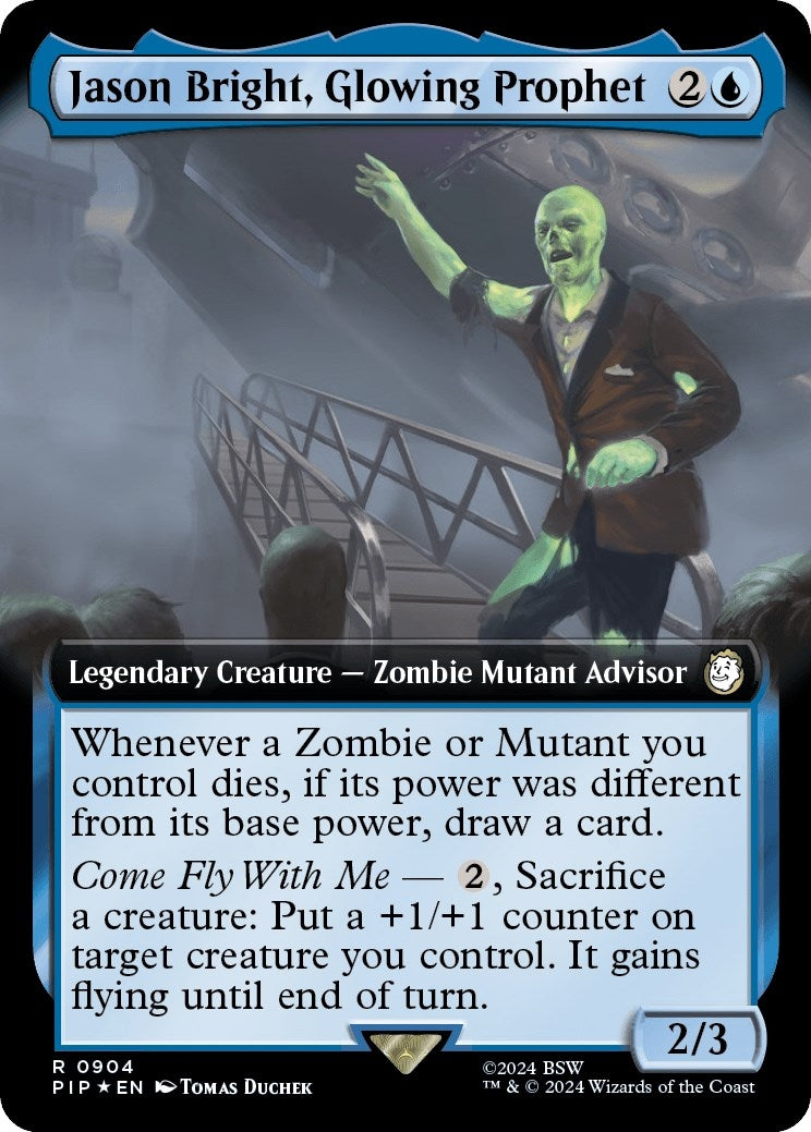 Image for Jason Bright, Glowing Prophet (Extended Art) (Surge Foil) (904) (Universes Beyond: Fallout) - Magic: The Gathering