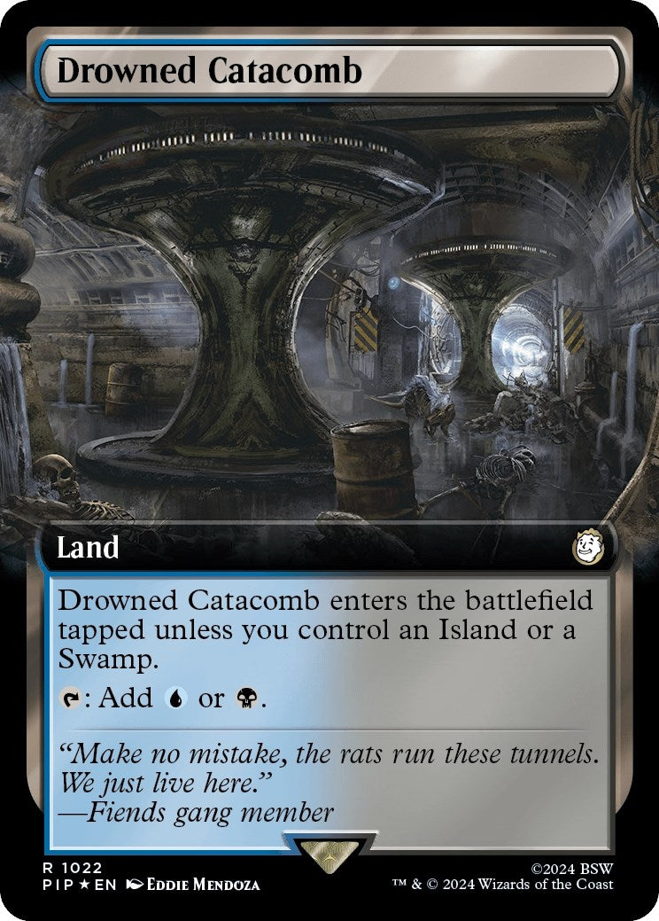 Image for Drowned Catacomb (Extended Art) (Surge Foil) (1022) (Universes Beyond: Fallout) - Magic: The Gathering