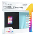 Image for GameGenic Prime Double Sleeving Pack - Clear/Black (100-Pack) - Card Sleeves