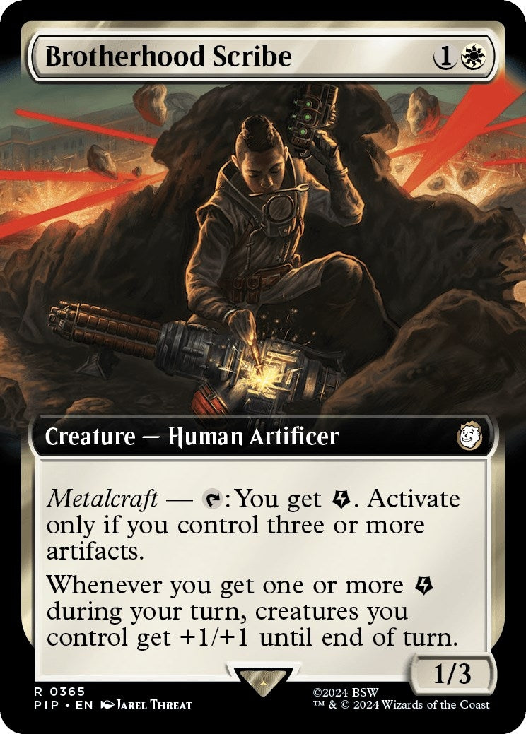 Image for Brotherhood Scribe (Extended Art) (365) (Universes Beyond: Fallout) - Magic: The Gathering