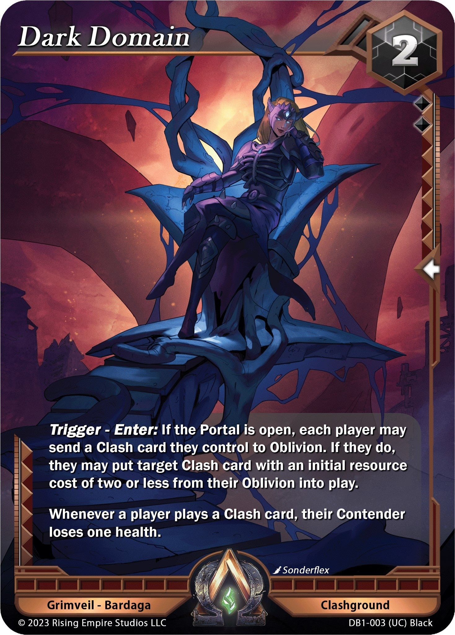 Image for Dark Domain (DB1-003) (Year of the Dragon) - Alpha Clash