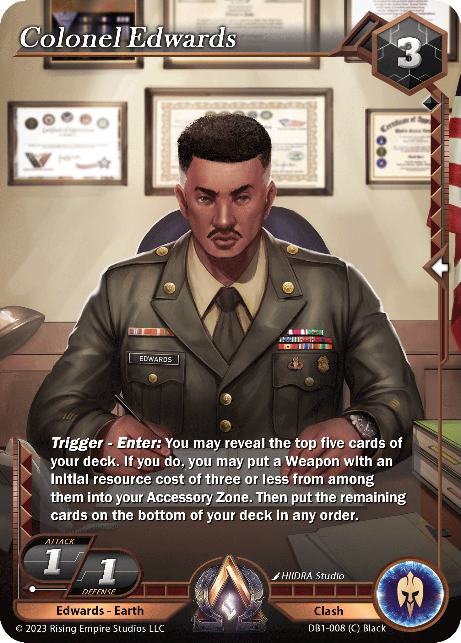 Image for Colonel Edwards (DB1-008) (Year of the Dragon) - Alpha Clash