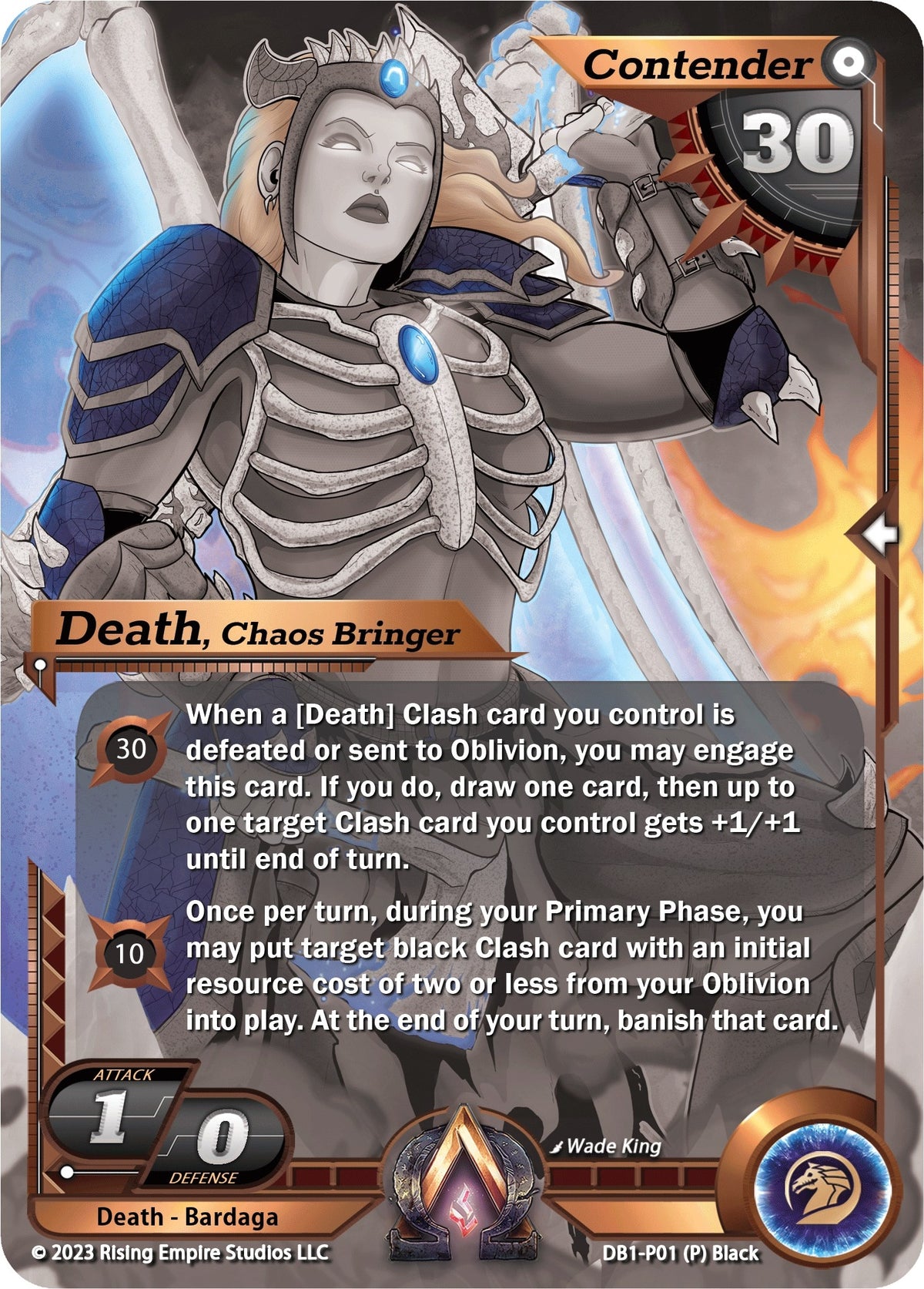 Image for Death, Chaos Bringer (Monochrome) (DB1-P01) (Year of the Dragon) - Alpha Clash