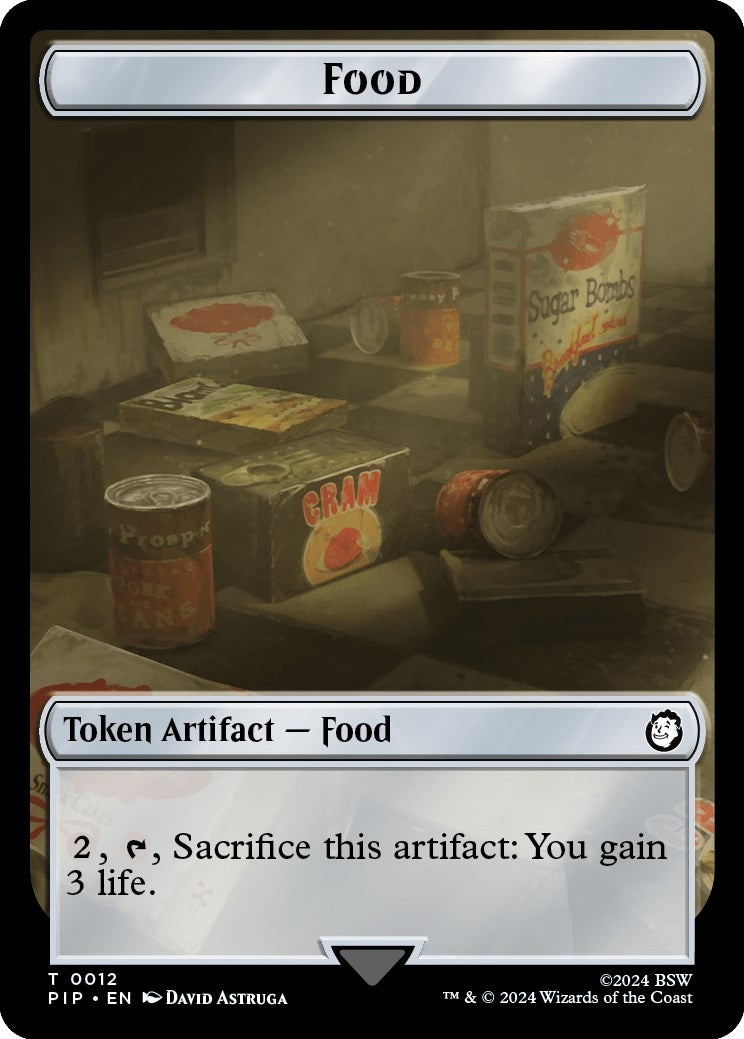 Image for Food (0012) // Zombie Mutant Double-Sided Token (12 // 7) (Universes Beyond: Fallout) - Magic: The Gathering