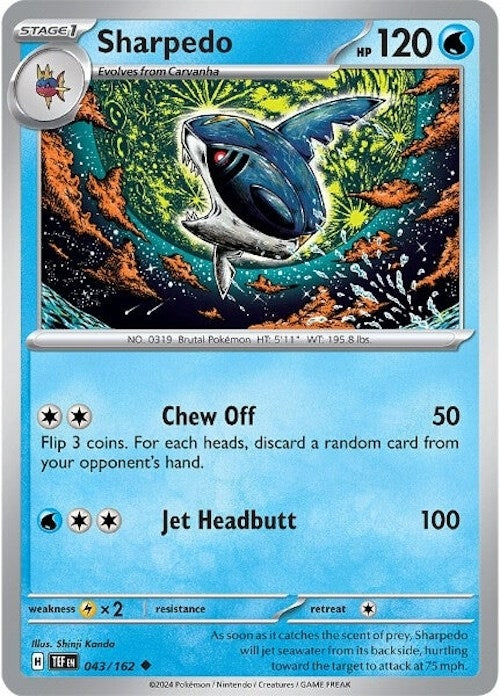 Image for Sharpedo (043/162) (TEF) - Pokemon