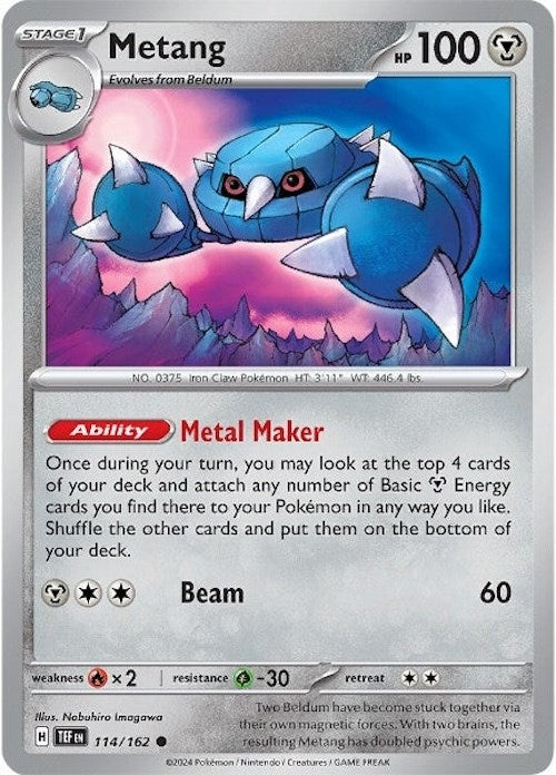 Image for Metang (114/162) (TEF) - Pokemon