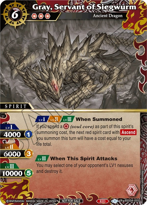 Image for Gray, Servant of Siegwurm (Grand Tour Finalist Card Set 2024 Vol. 1) (BSS04-005) (Launch & Event Promos) - Battle Spirits Saga