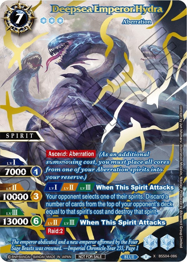 Image for Deepsea Emperor Hydra (Grand Tour 2024 Vol. 1) (Top 2) (BSS04-086) (Launch & Event Promos) - Battle Spirits Saga