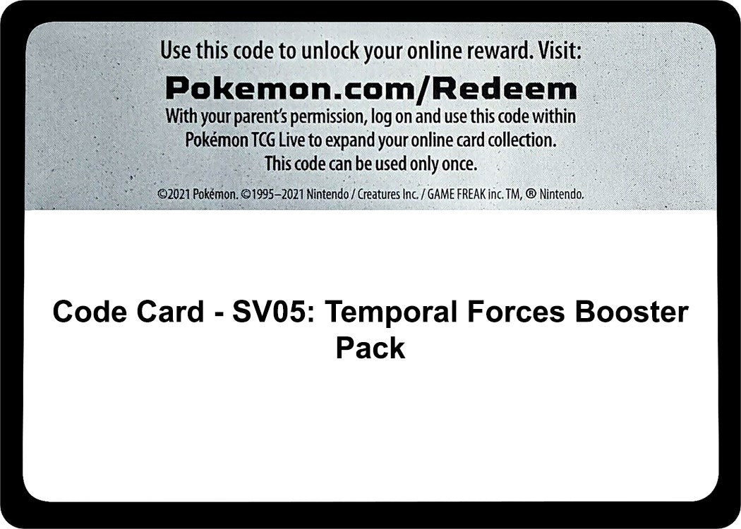 Image for Code Card - SV05: Temporal Forces Booster Pack (TEF) - Pokemon