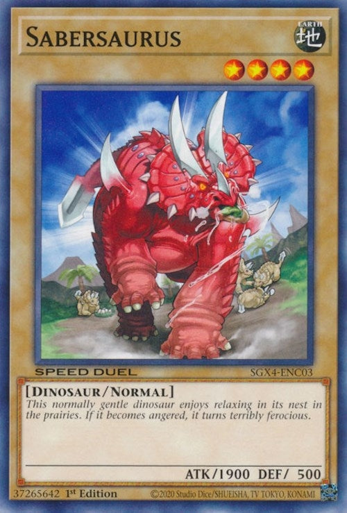 Image for Sabersaurus (SGX4-ENC03) (SGX4) - YuGiOh